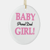 誇りを持ったなパパの女の赤ちゃんのギフト セラミックオーナメント (右)