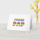 誇りを持ったなパパLGBT親ゲイプライドの父の日のギフト カード (黄色い花)