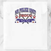 誇りを持ったなパーソナライズなK9単位 楕円形シール (バッグ)