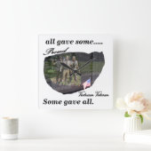 誇りを持ったなベトナムの退役軍人の時計 スクエア壁時計 (ホーム)