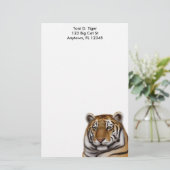 誇りを持ったなベンガルトラの文房具 便箋 (スタンド正面)