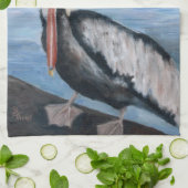 誇りを持ったなペリカンの台所タオル キッチンタオル (折り畳み)