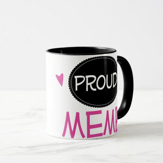 誇りを持ったなミーム マグカップ (正面右)