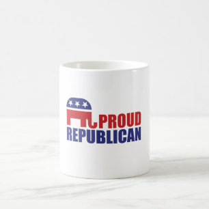 誇りを持ったな共和党象 コーヒーマグカップ