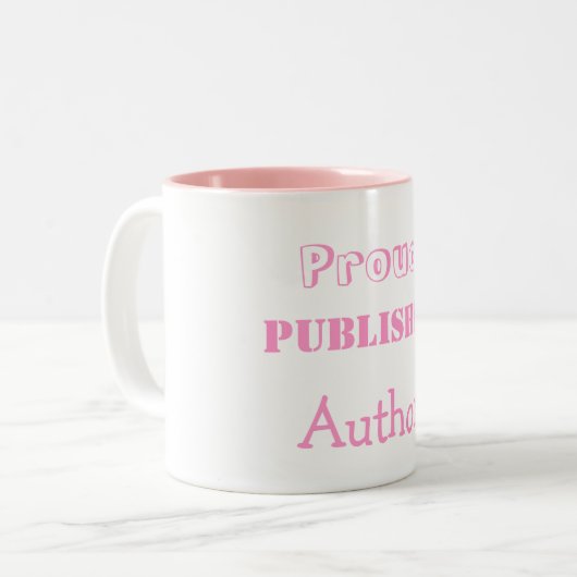 誇りを持ったな出版された作家のマグ ツートーンマグカップ (正面左)