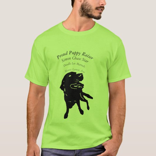 誇りを持ったな子犬のレイザーの子犬の名前 Tシャツ (正面)