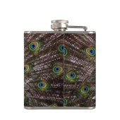 誇りを持ったな孔雀のカスタムのフラスコ フラスク (裏面)
