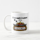 誇りを持ったな所有者の世界で最も素晴らしく黒い口の野良犬 コーヒーマグカップ (左)