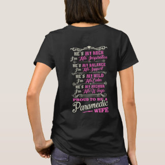 誇りを持ったな救急医療隊員の妻のワイシャツ Tシャツ
