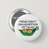 誇りを持ったな曾祖母の双生児のポッド 缶バッジ (正面&裏面)