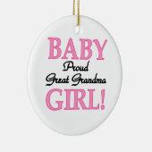 誇りを持ったな曾祖母の女の赤ちゃんのギフト セラミックオーナメント (右)