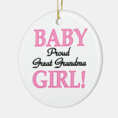 誇りを持ったな曾祖母の女の赤ちゃんのギフト セラミックオーナメント (左)