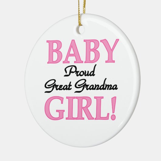 誇りを持ったな曾祖母の女の赤ちゃんのギフト セラミックオーナメント (左)