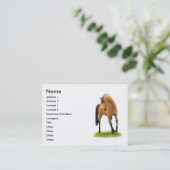 誇りを持ったな栗毛の馬の名刺 名刺 (スタンド正面)