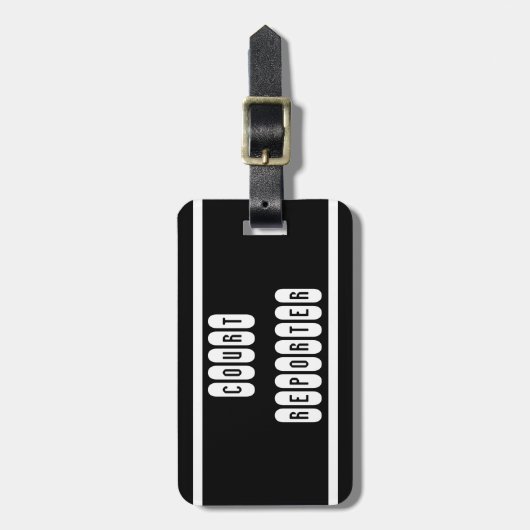 誇りを持ったな法廷記者旅行荷物のラベル ラゲッジタグ (正面縦)