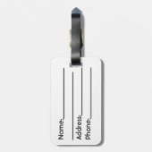 誇りを持ったな法廷記者旅行荷物のラベル ラゲッジタグ (裏面縦)