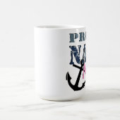 誇りを持ったな海軍お母さんのマグ コーヒーマグカップ (中央)