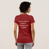 誇りを持ったな癌の生存者の…天国は!待つことができます!! Tシャツ (裏面フル)