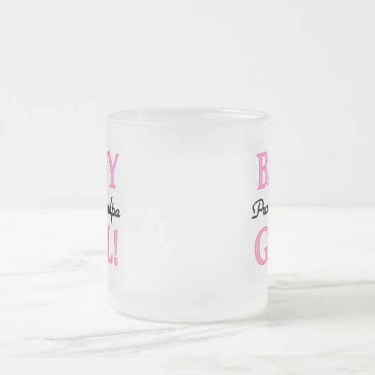 誇りを持ったな祖父の女の赤ちゃんのTシャツおよびギフト フロストグラスマグカップ (中央)