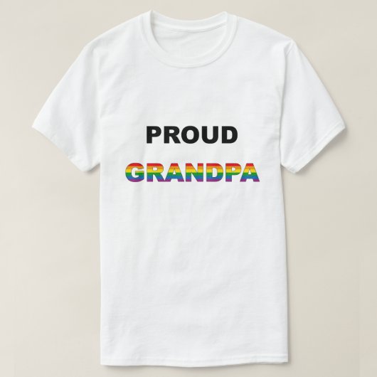 誇りを持ったな祖父の虹LGBT Tシャツ (デザイン正面)