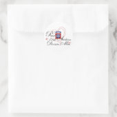 誇りを持ったな第82空輸のお母さんのハート ラウンドシール (バッグ)