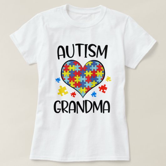 誇りを持ったな自閉症の祖母の認識度の孫のギフト Tシャツ (デザイン正面)