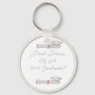 誇りを持ったな親2019白の卒業Keychain キーホルダー