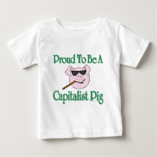 誇りを持ったな資本家のブタ ベビーTシャツ