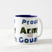 誇りを持ったな軍隊のいとこの青のマグ ツートーンマグカップ (正面右)