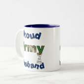 誇りを持ったな軍隊の夫のマグ ツートーンマグカップ (正面左)