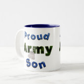 誇りを持ったな軍隊の息子のマグ ツートーンマグカップ (正面左)
