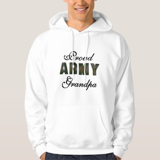 誇りを持ったな軍隊の祖父のTシャツおよびギフト パーカ (正面)