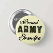 誇りを持ったな軍隊の祖父のTシャツおよびギフト 缶バッジ (正面&裏面)