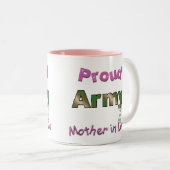 誇りを持ったな軍隊の義母のマグ ツートーンマグカップ (正面右)