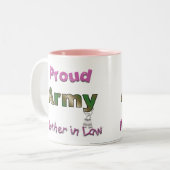 誇りを持ったな軍隊の義母のマグ ツートーンマグカップ (正面左)