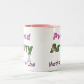 誇りを持ったな軍隊の義母のマグ ツートーンマグカップ (中央)