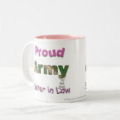 誇りを持ったな軍隊の義理の姉妹のマグ ツートーンマグカップ (正面左)