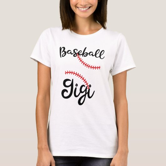 誇りを持ったな野球のGigiレディース祖母のゲーム日のギフト Tシャツ (正面)