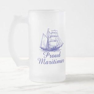 誇りを持ったなMaritimerのノバスコシアによって曇らされるビールのジョッ フロストグラスビールジョッキ