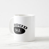 誇りを持ったなOma (黒) コーヒーマグカップ (正面左)