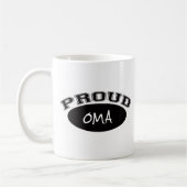 誇りを持ったなOma (黒) コーヒーマグカップ (左)