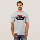 誇りを持ったなPappy (赤および黒) Tシャツ (正面フル)