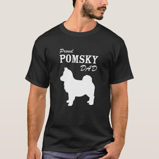 誇りを持ったなPomskyのパパのワイシャツ Tシャツ (正面)
