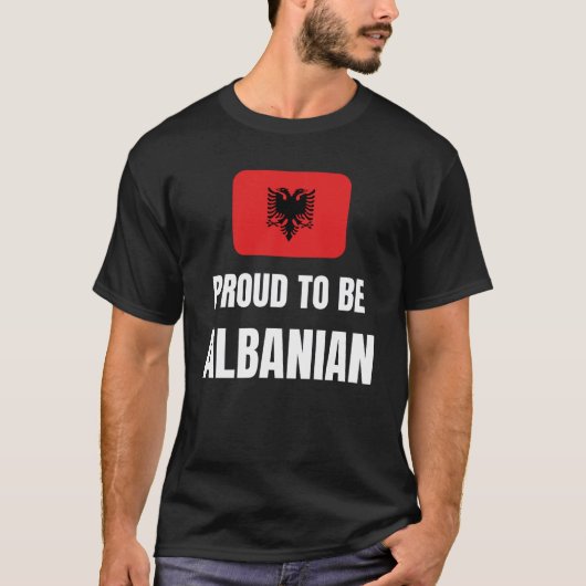 誇りを持ったアルバニア人になる Tシャツ (正面)
