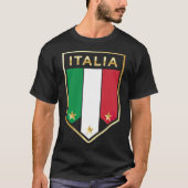 誇りを持ったイタリアンイタリアイタリアンサッカーおもしろい Tシャツ (正面)
