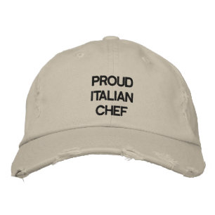 誇りを持ったイタリアンCHEF HAT 刺繍入りキャップ