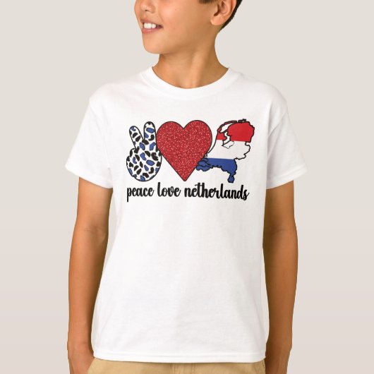 誇りを持ったオランダルーツオランダフラグオランダ伝統 Tシャツ (正面)