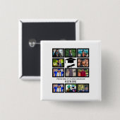 誇りを持ったカスタムパパ11号写真コラージュ 缶バッジ (正面&裏面)