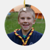 誇りを持ったカッコいいScout Mom写真 セラミックオーナメント (裏面)