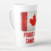 誇りを持ったカナダ国旗 カフェラテマグ (左アングル)